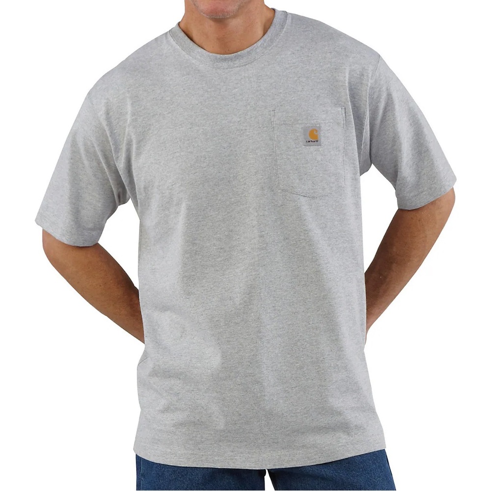 Carhartt Grey Pocket Logo T Shirt